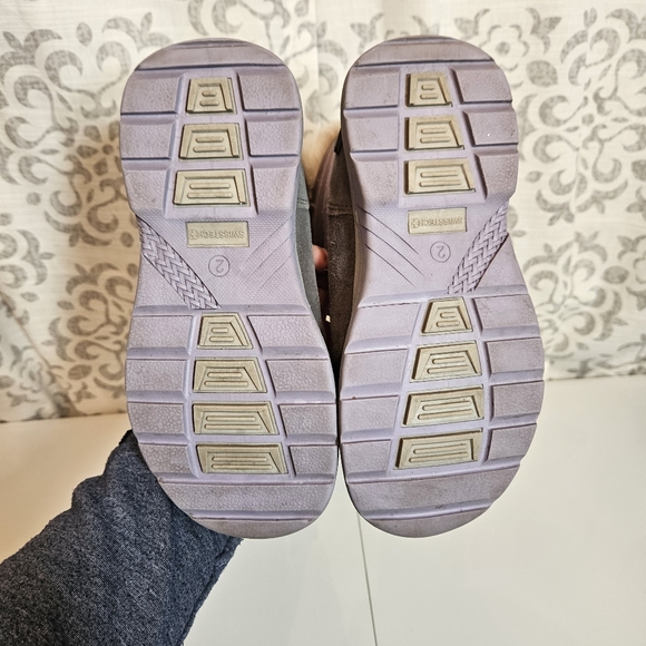 Girls K-Swiss purple gray winter Boots Fur trimmed 3M Thinsulate Child size 2 - Picture 6 of 9